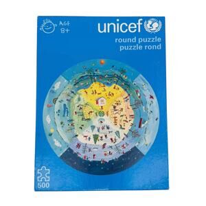 Unicef Seasons 500 Piece Round Jigsaw Puzzle *COMPLETE* 9P2103